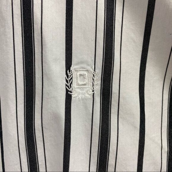 3For$20 Chaps Striped Button Down Blouse Black& White size: XL - Picture 6 of 9